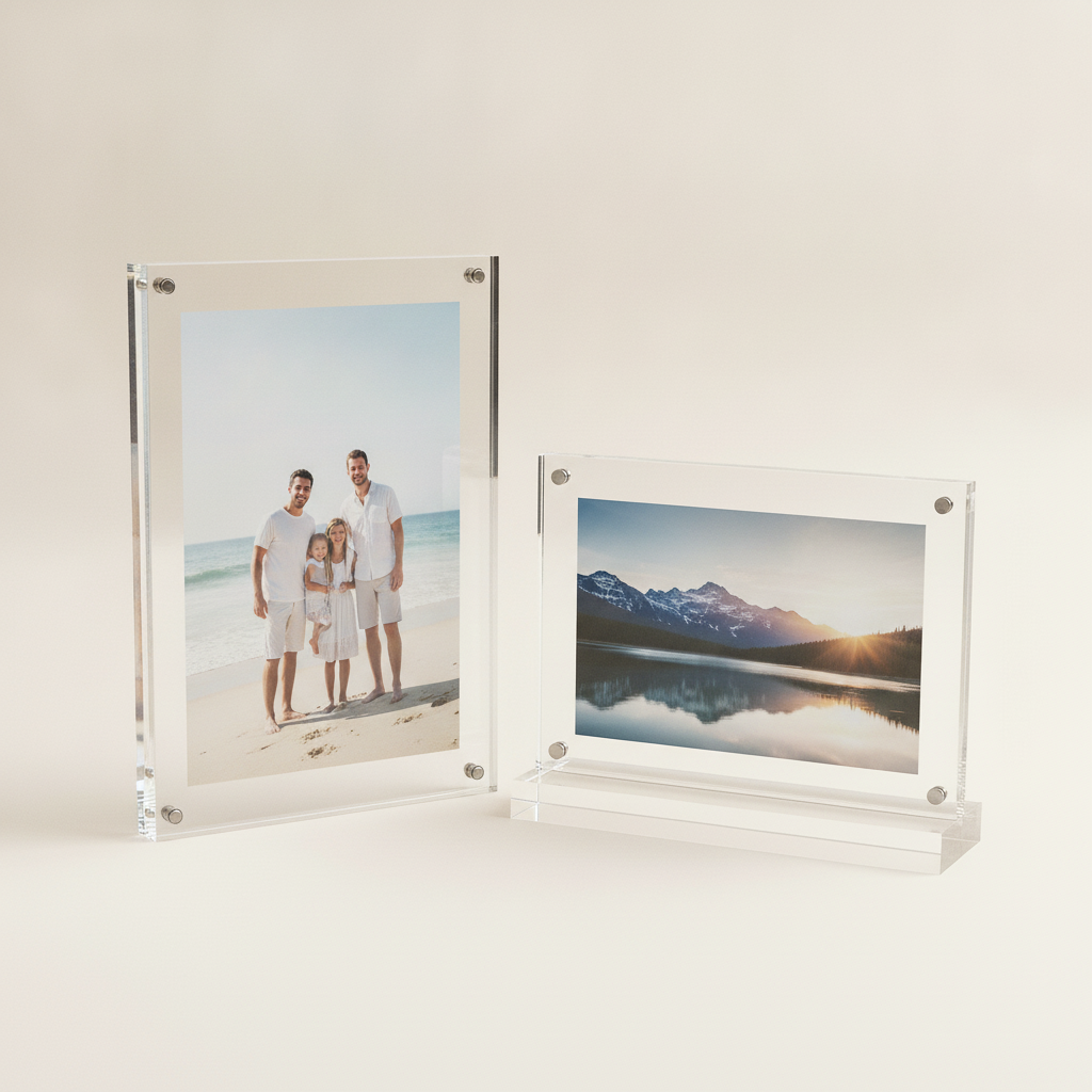 Acrylic block and T-shape acrylic framed prints at KT Colour Singapore