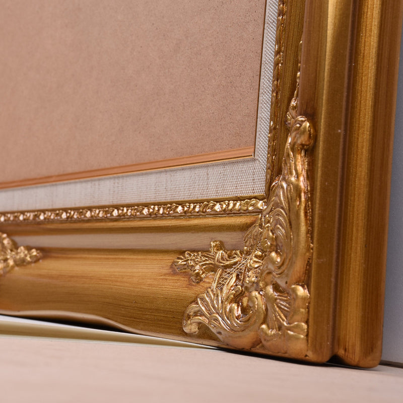 Royal Gold with Border Wooden Framed Print
