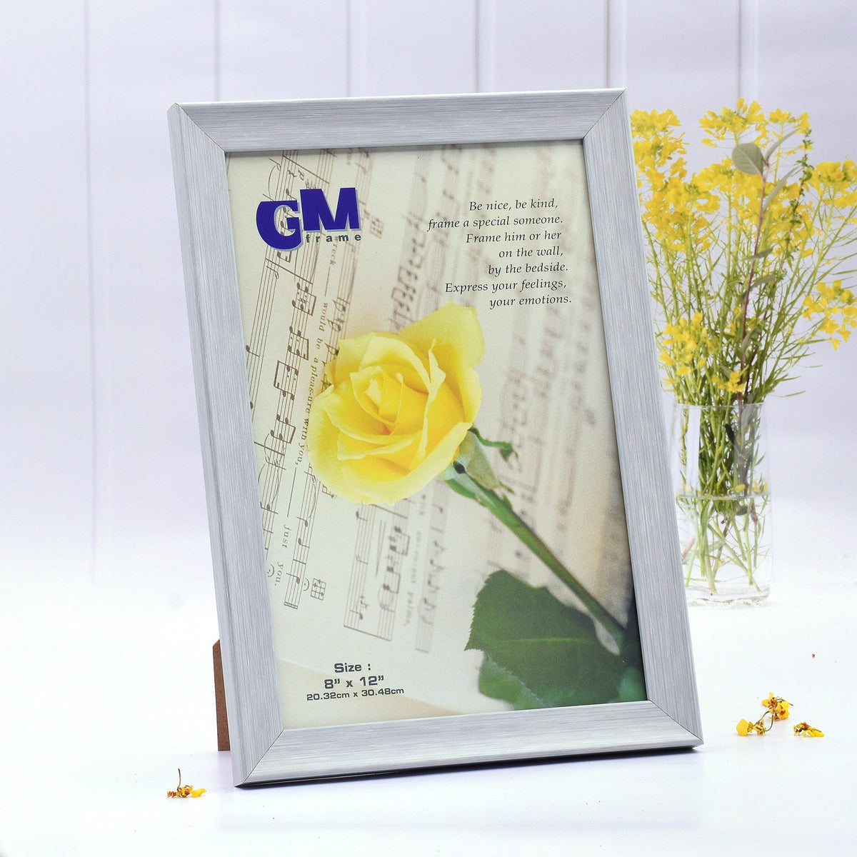 Slate Grey Wooden Framed Print