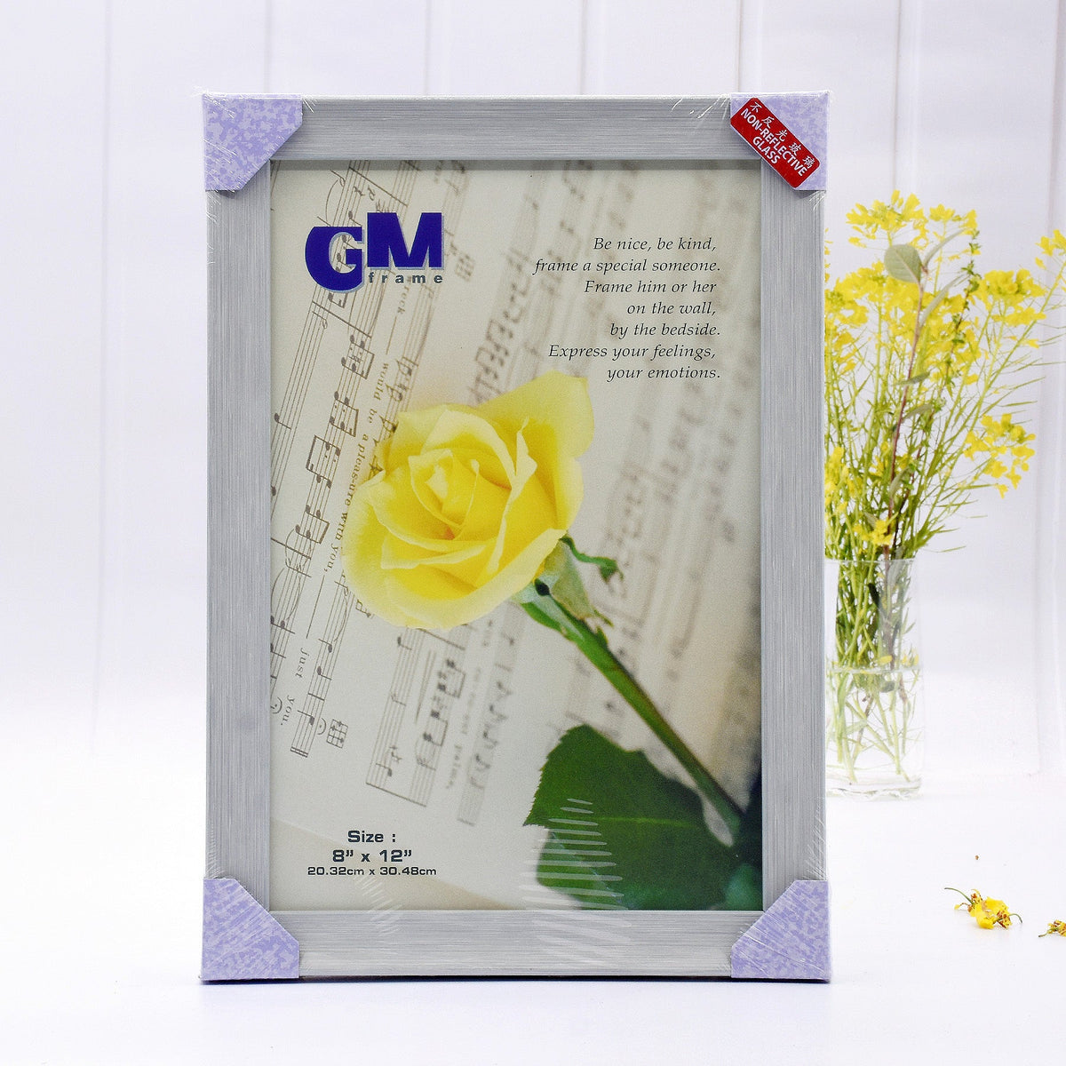 Slate Grey Wooden Framed Print