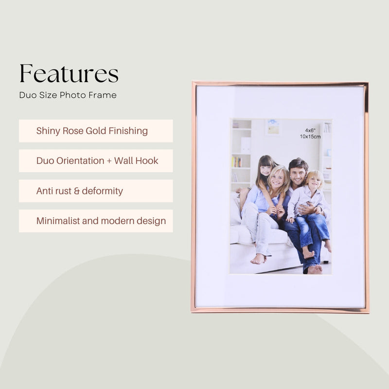 Rose Gold Matted Aluminum Framed Print