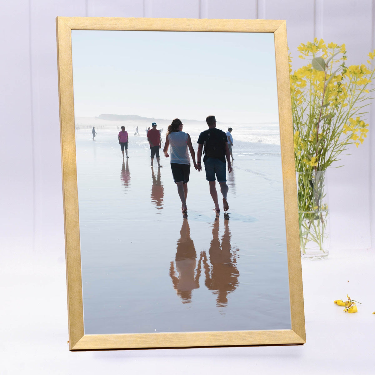 Gold Wooden Framed Print