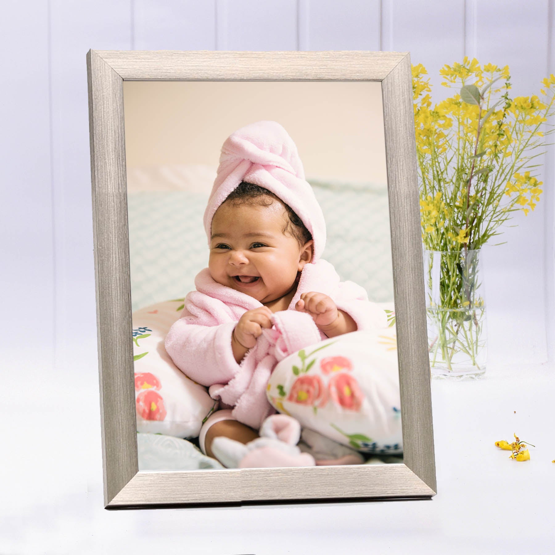 Silver Wooden Framed Print