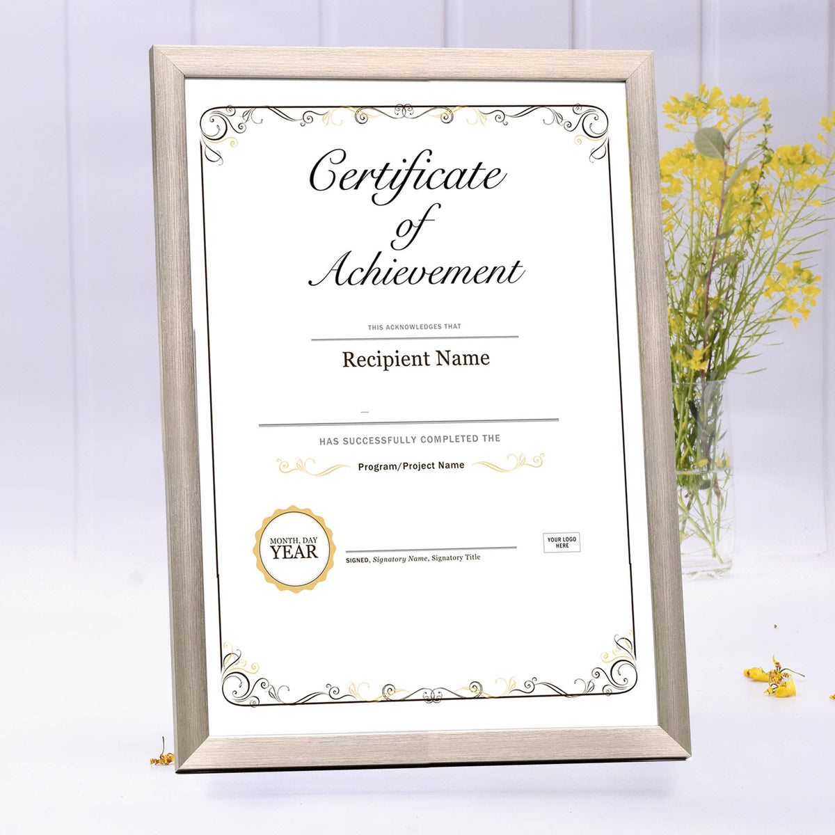 Silver Wooden Framed Print