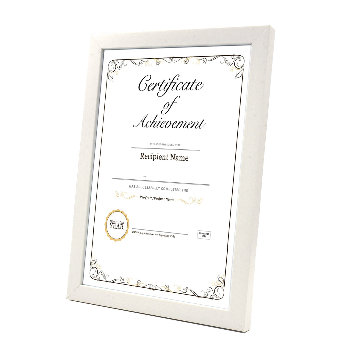 White Wooden Framed Print