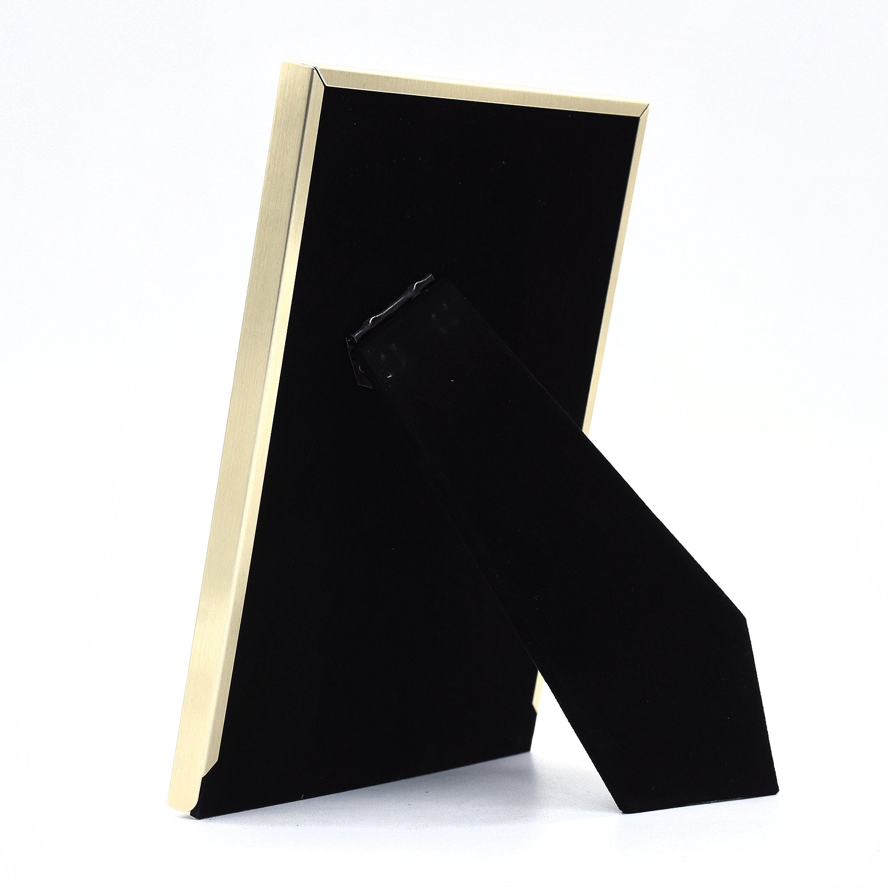 Black Textured Aluminum Photo Frame with Gold Lining
