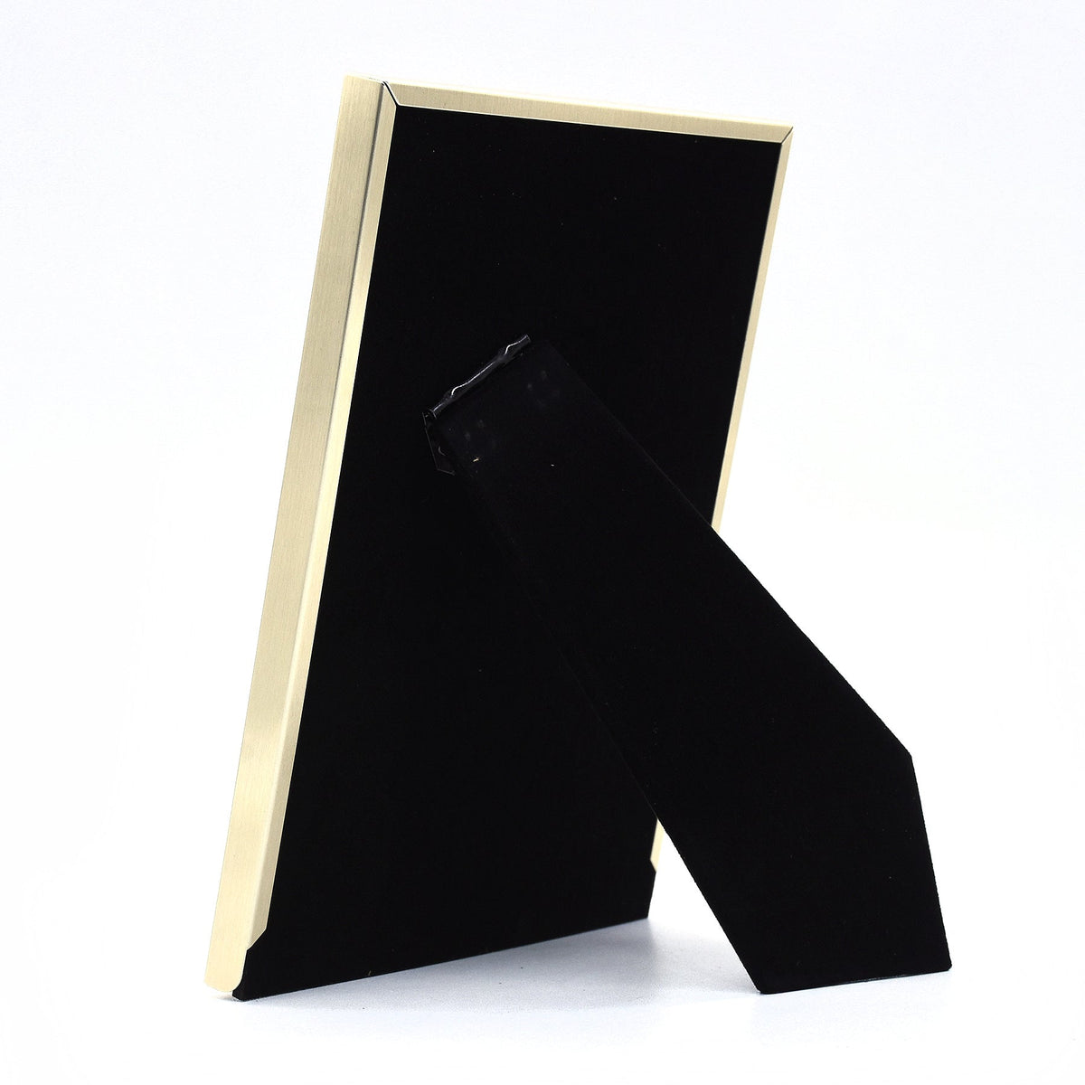 Black Textured Aluminum Framed Print with Gold Lining