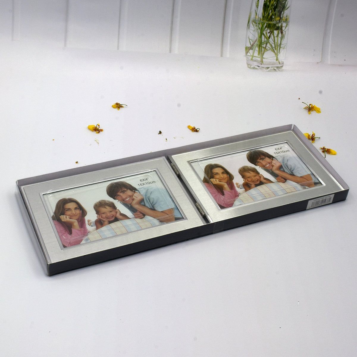 Double 4R Silver Aluminum Framed Print