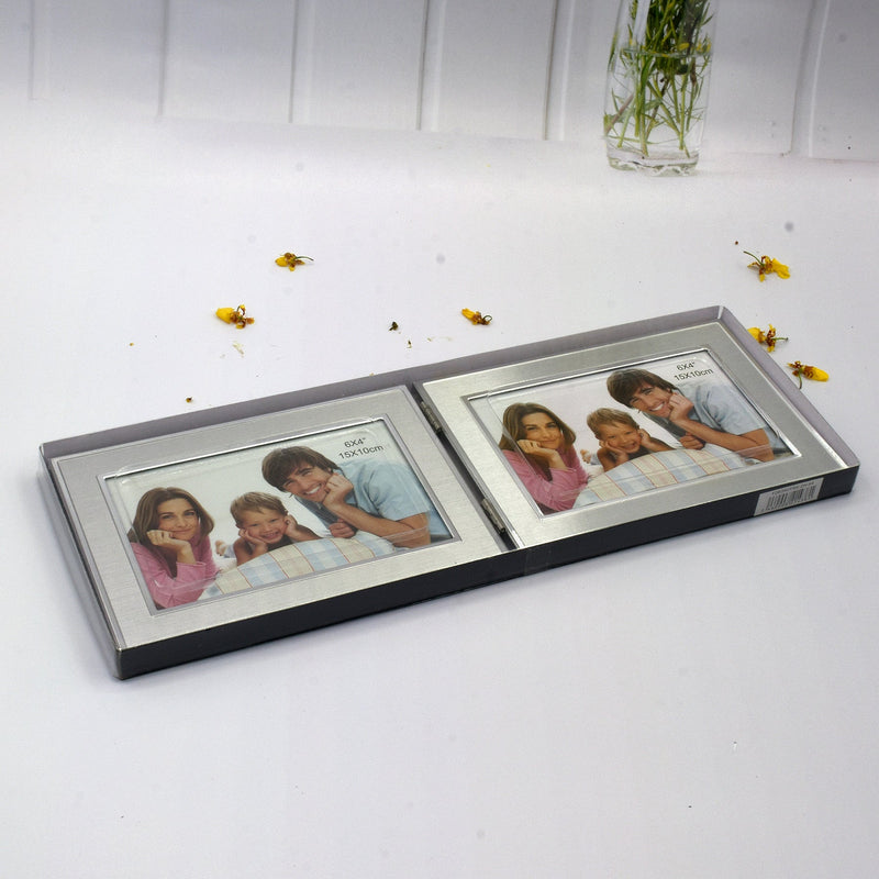 Double 4R Silver Aluminum Framed Print