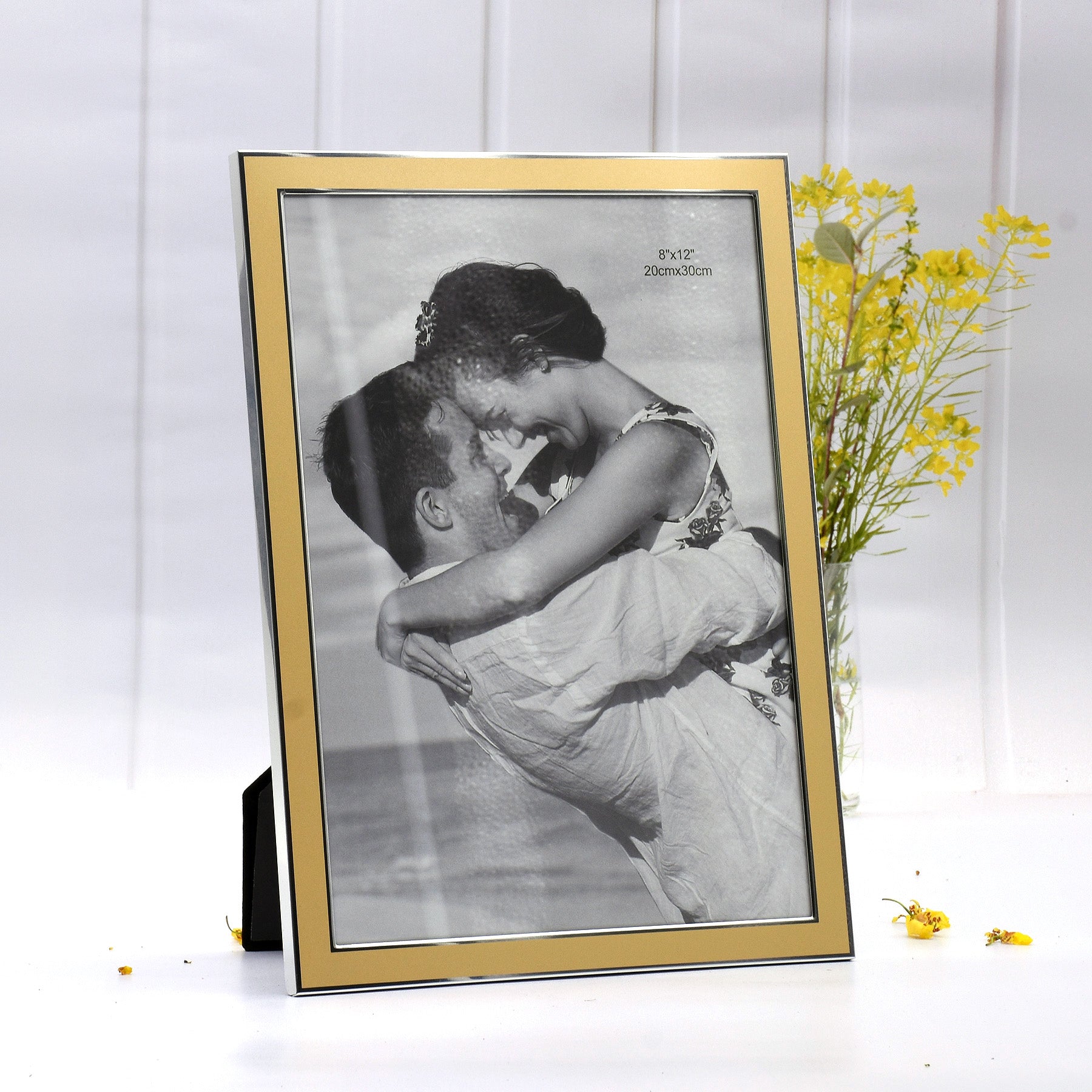 S8R Gold Aluminum Framed Print