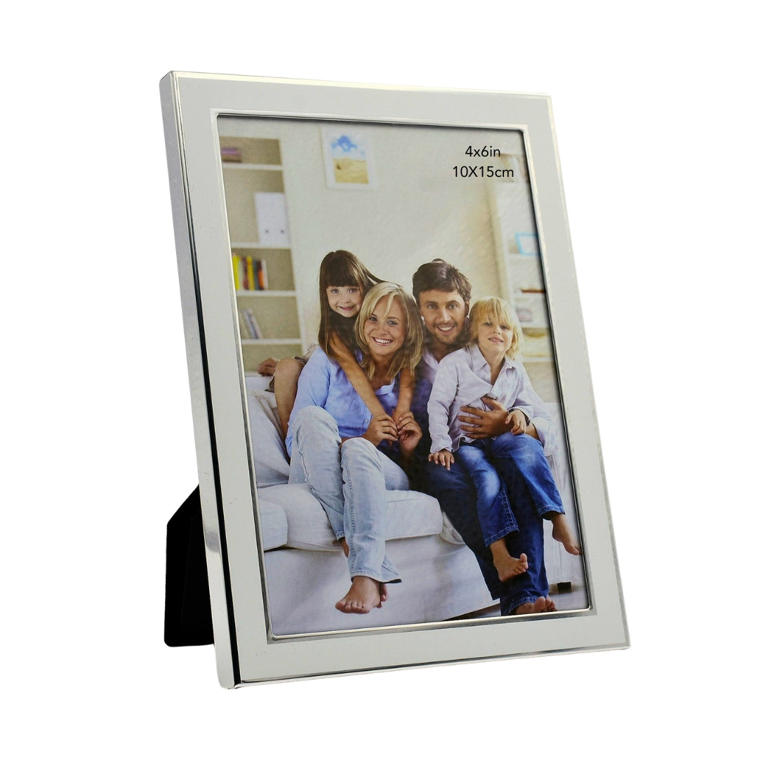 White Aluminum Framed Print