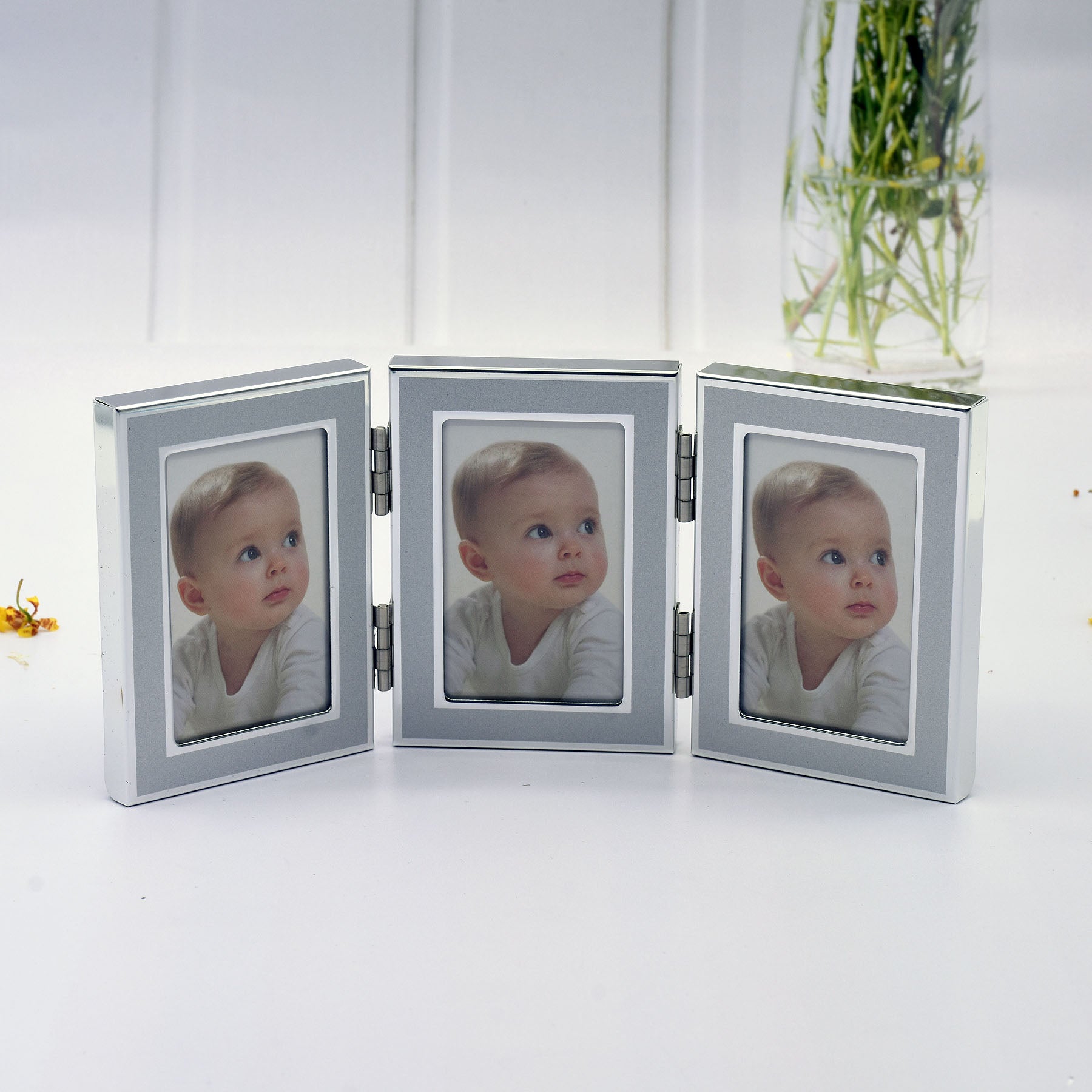 3 in 1 Silver Aluminum Framed Print (Portrait)