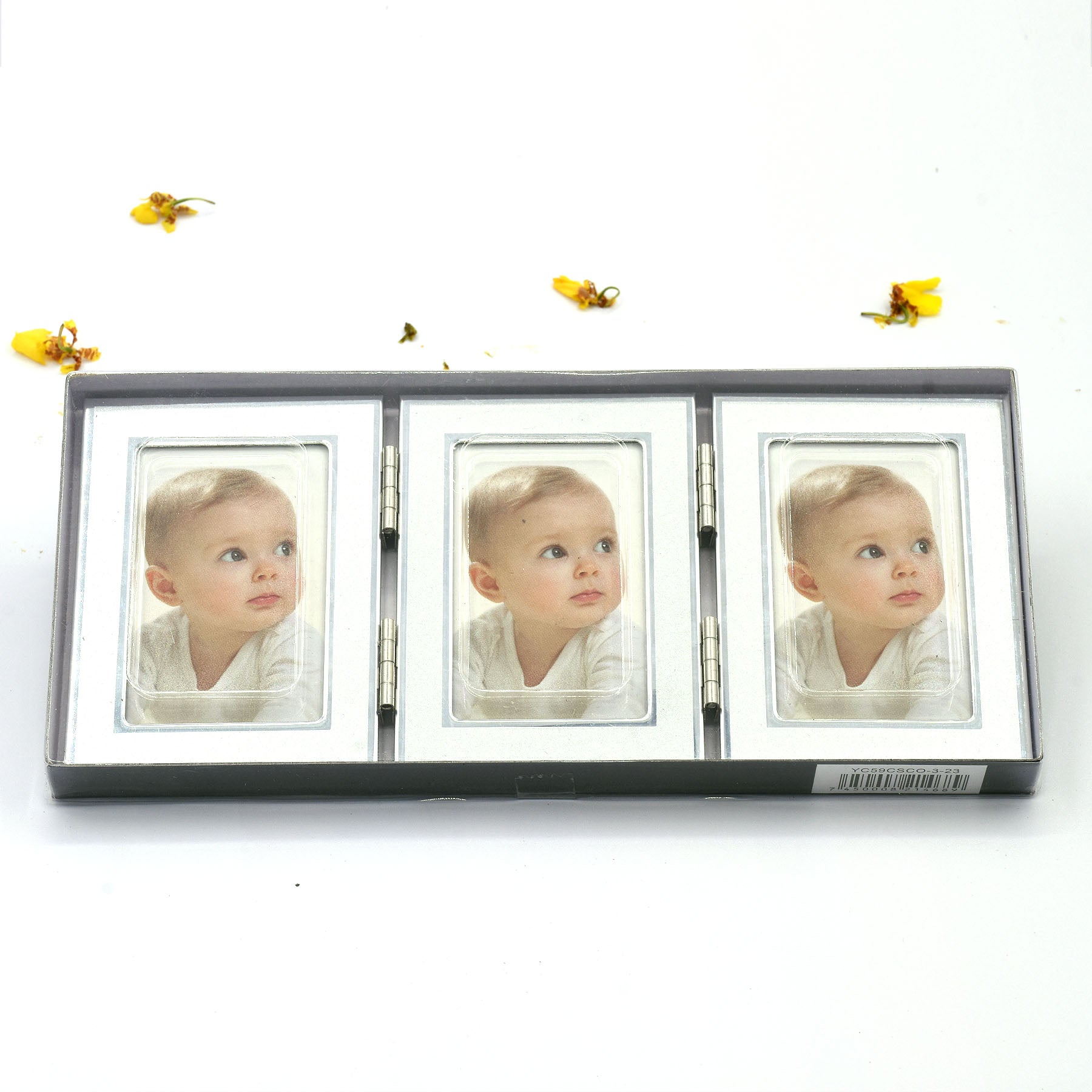 3 in 1 Silver Aluminum Photo Frame (Portrait)