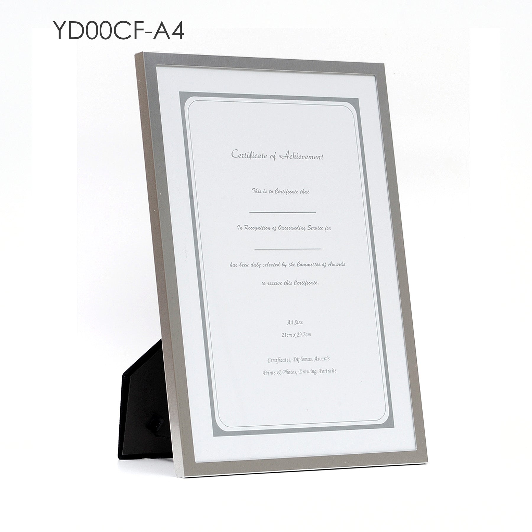 A4 Silver Aluminium Certificate/Framed Print