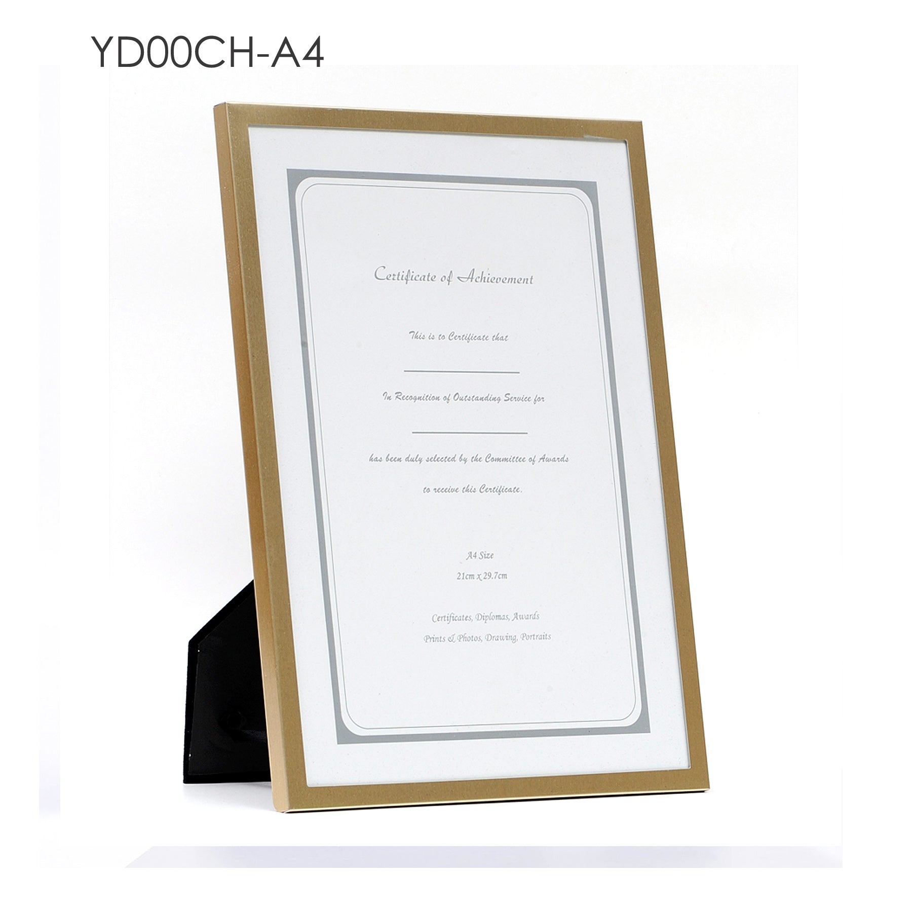 A4 Gold Aluminium Certificate/Framed Print