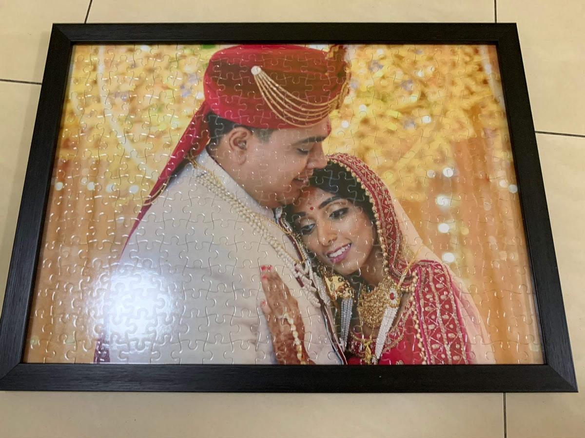 A3 300-piece photo jigsaw puzzle, landscape, black frame