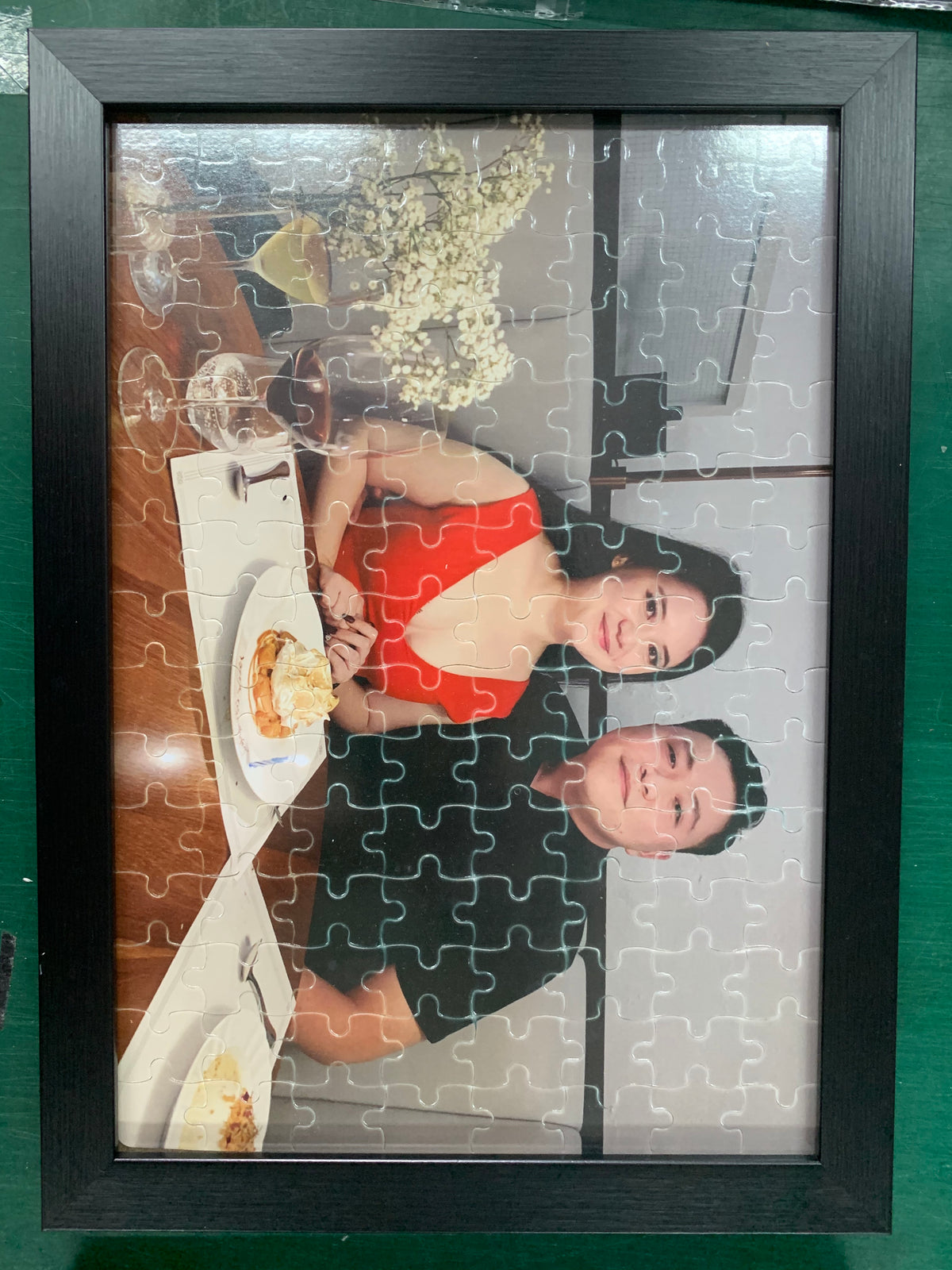 A4 120-piece photo jigsaw puzzle, landscape, black frame