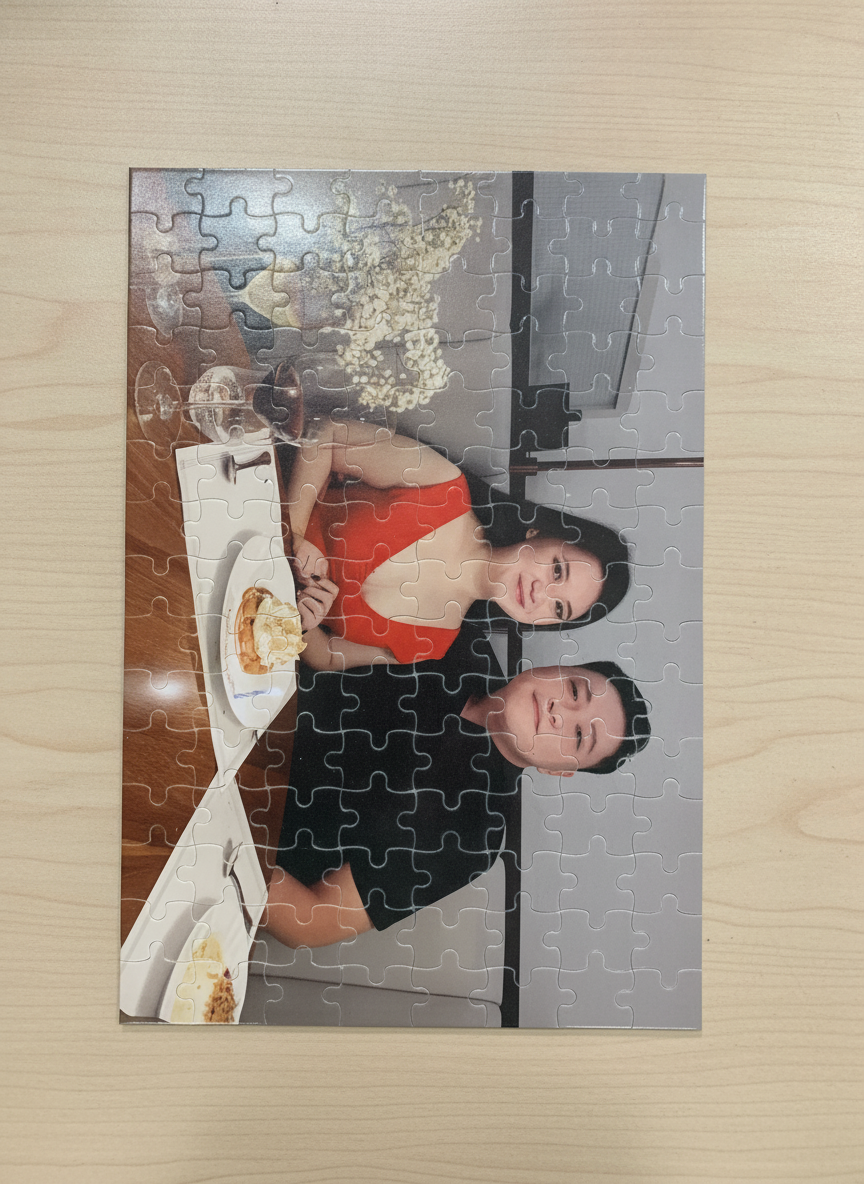 A4 120-piece photo jigsaw puzzle, completed, no frame