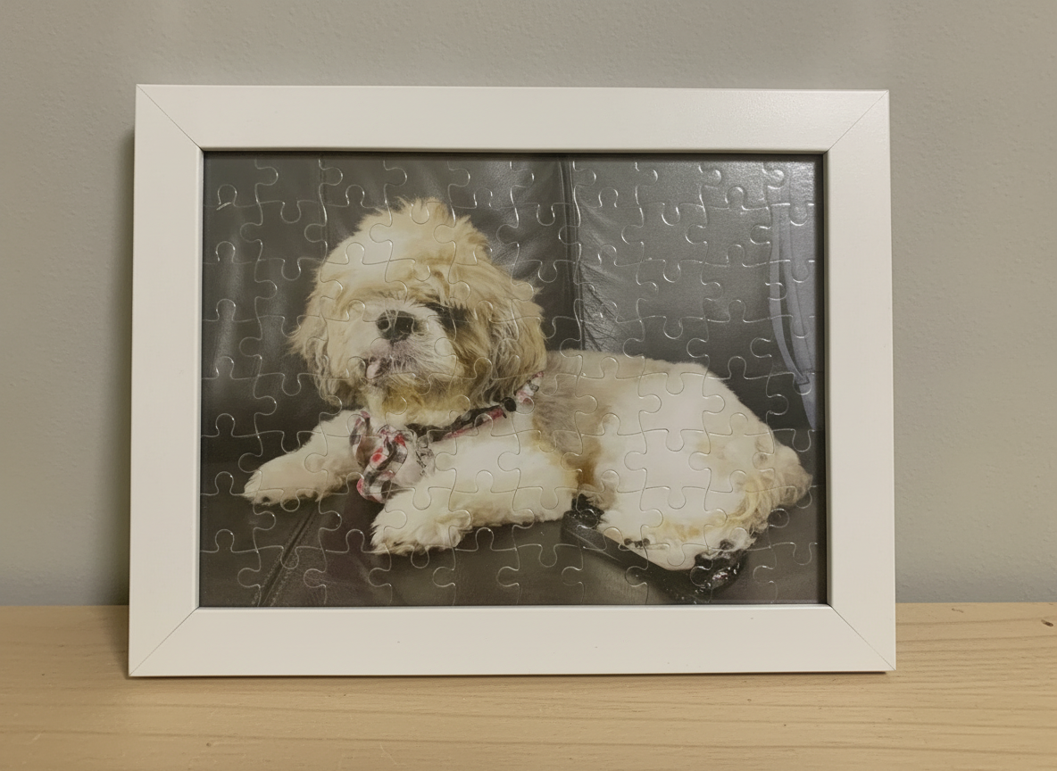 A5 80-piece photo jigsaw puzzle, landscape, white frame