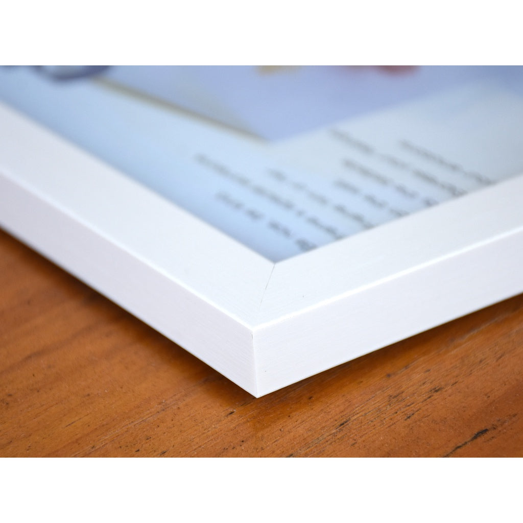 White Wooden Framed Print