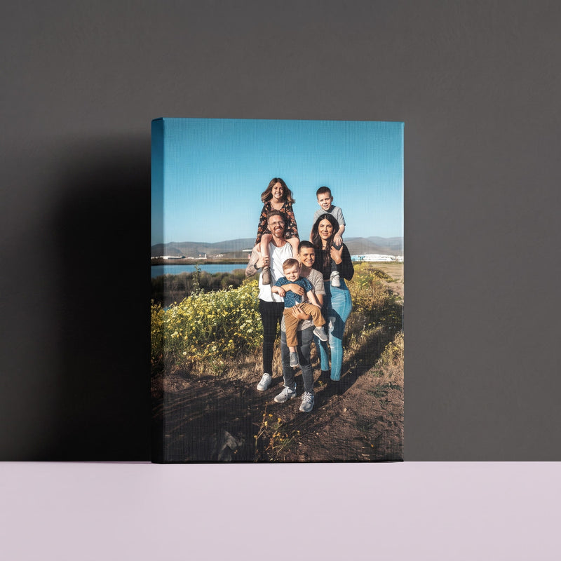 Canvas print wrapped — family photo gallery wrap