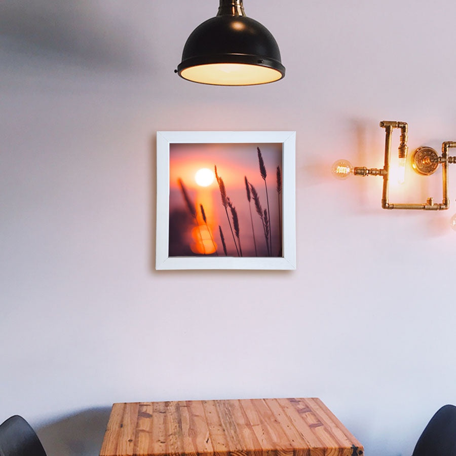 White Wooden Framed Print