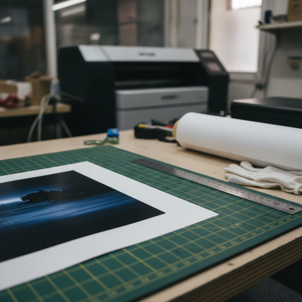 Close-up of a colour photograph on Hahnemühle FineArt Pearl 285 pearl-finish paper