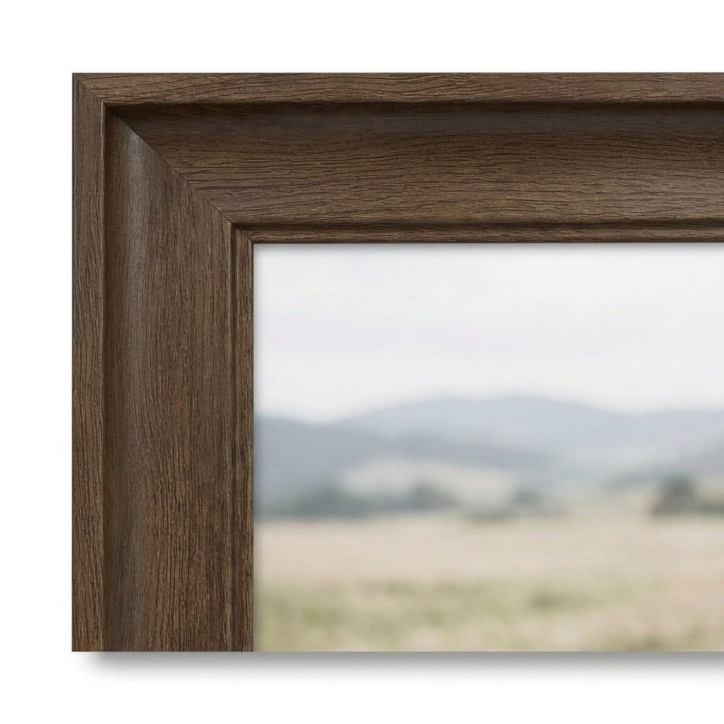 Walnut (3178D) wide wood frame corner