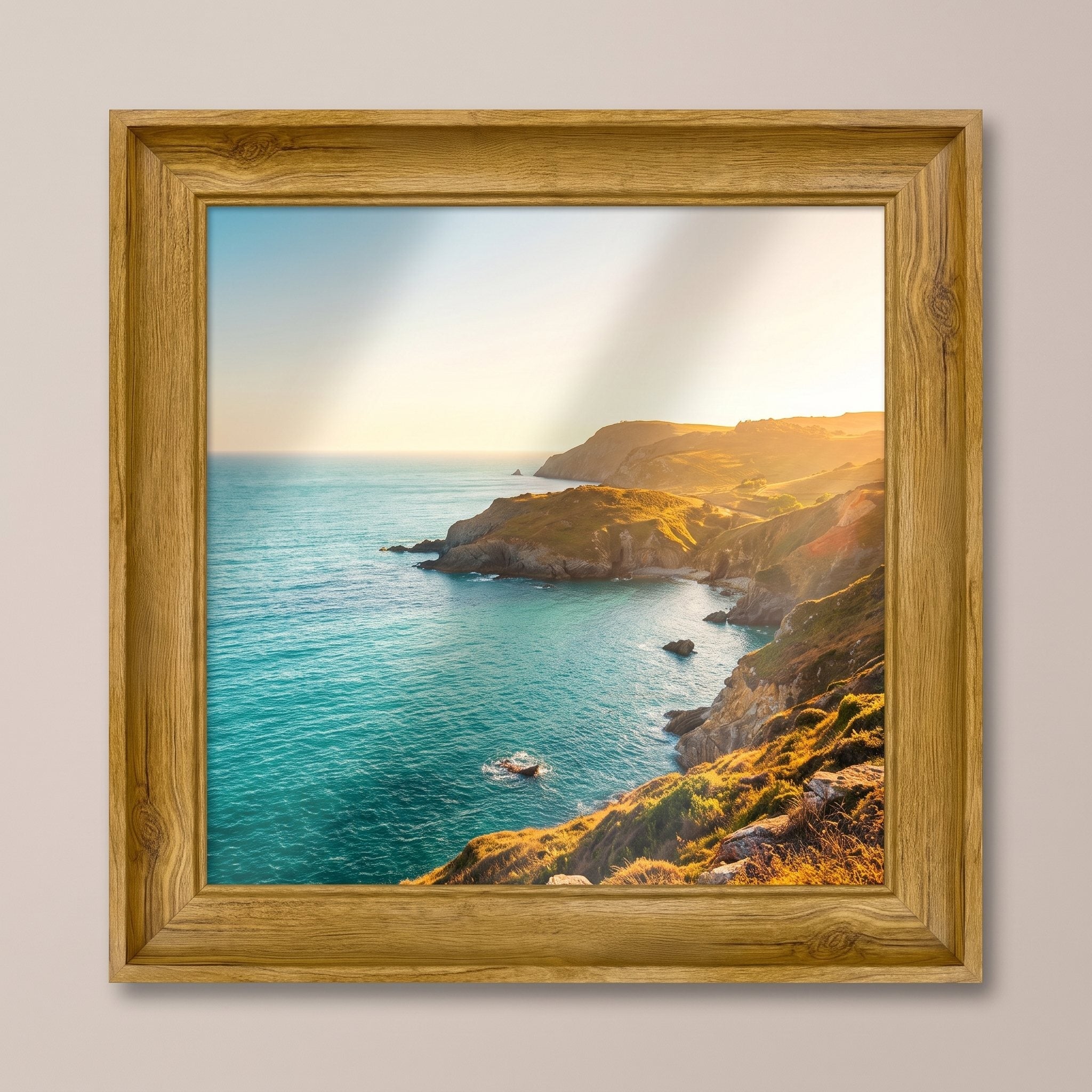 Large framed metallic print in Pine (3178LB) frame