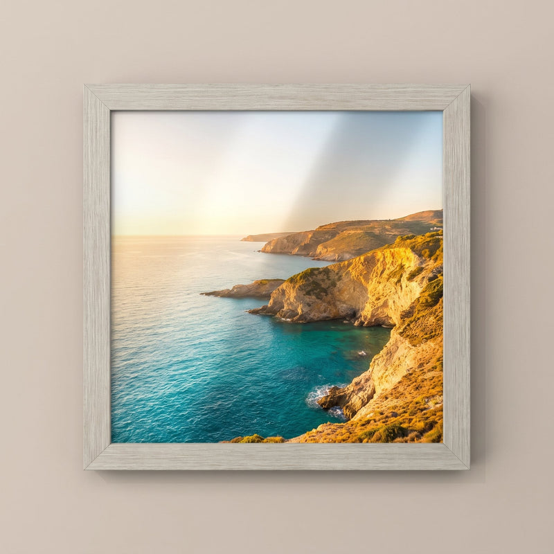 Medium framed metallic print in Pine (2459PC) frame