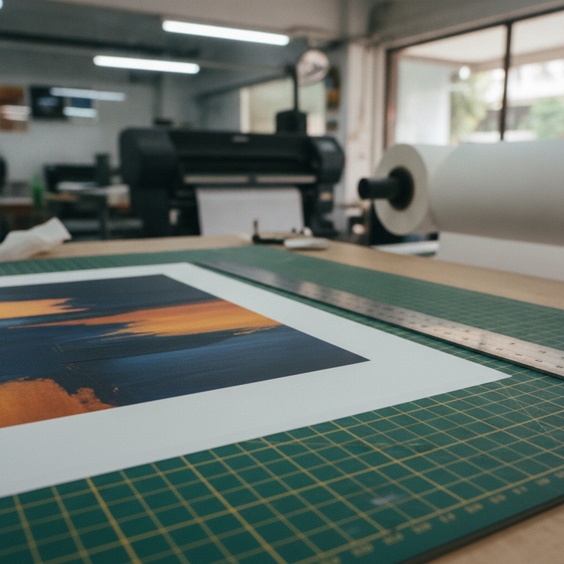 Close-up of a giclée print on smooth matte Hahnemühle Photo Rag 308 cotton paper