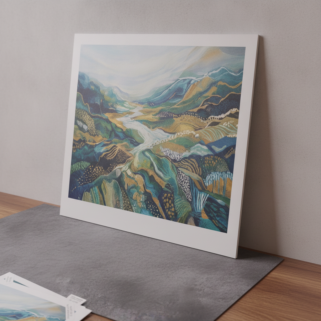 Poster print mounted on 5mm foam board