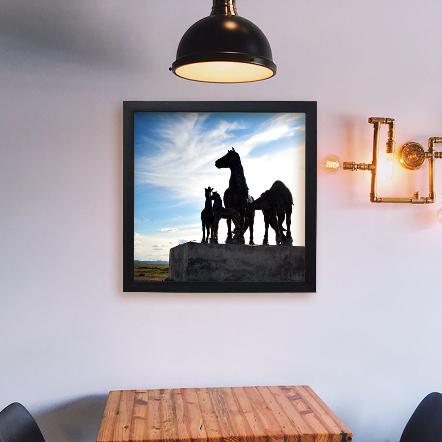 Black Wooden Framed Print