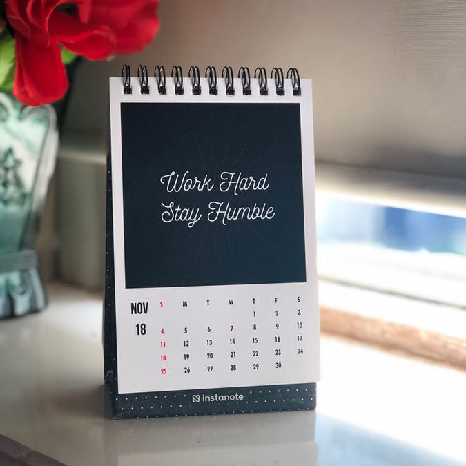 Desktop calendar