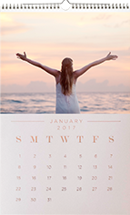 Top hanging wall calendar